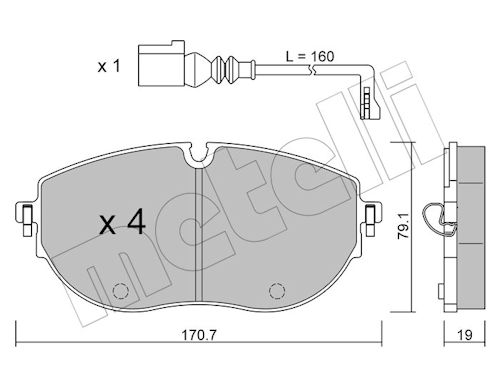 METELLI Bremseklodser 2213220