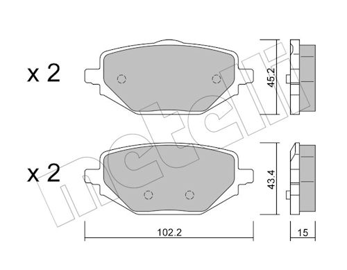 METELLI Bremseklodser 2213240