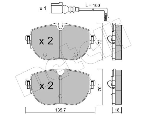 METELLI Bremseklodser 2213210