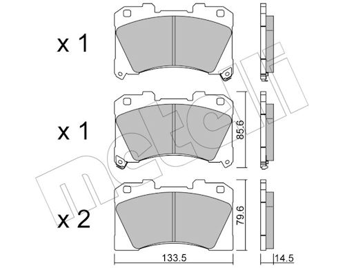METELLI Bremseklodser 2212880
