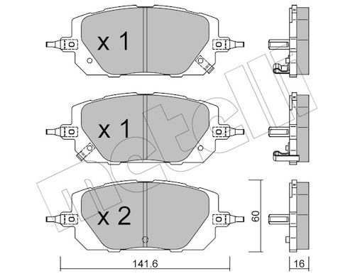 METELLI Bremseklodser 2212950
