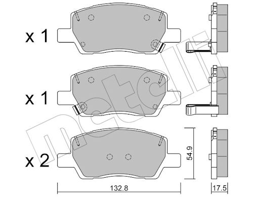 METELLI Bremseklodser 2212960 for HYUNDAI