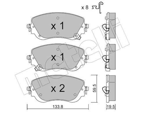 METELLI Bremseklodser 2213250