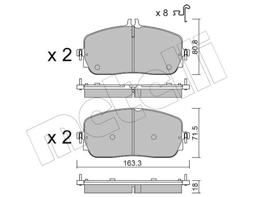 METELLI Bremseklodser 2213570