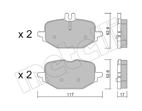 METELLI Bremseklodser 2213591