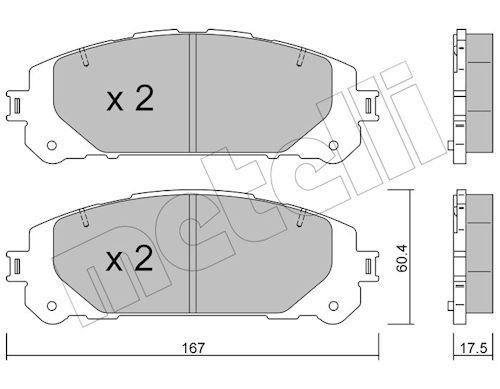 METELLI Bremseklodser 2213670 for SUZUKI TOYOTA