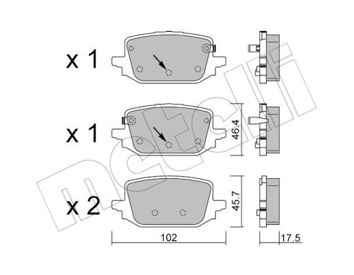 METELLI Bremseklodser 2213660 for NISSAN RENAULT TRUCKS