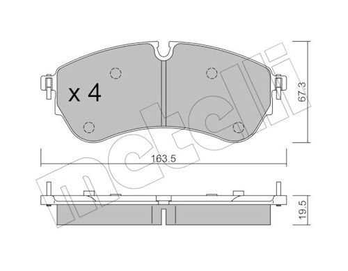 METELLI Bremseklodser 2211731
