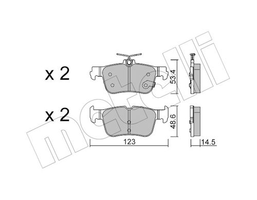 METELLI Bremseklodser 2213320
