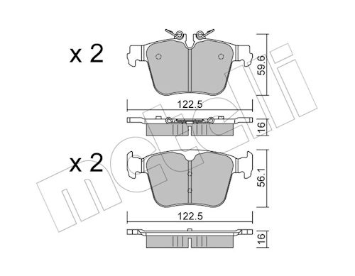 METELLI Bremseklodser 2213290