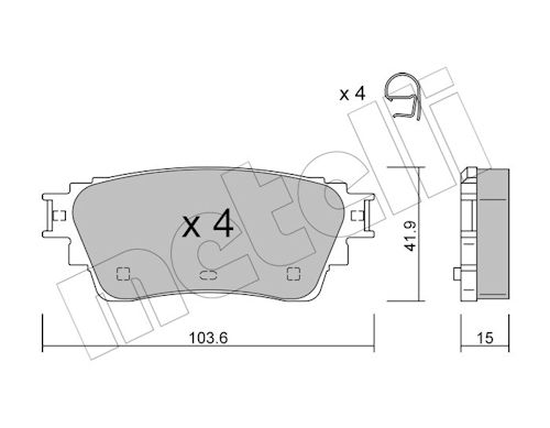 METELLI Bremseklodser 2212940