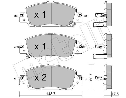 METELLI Bremseklodser 2213620