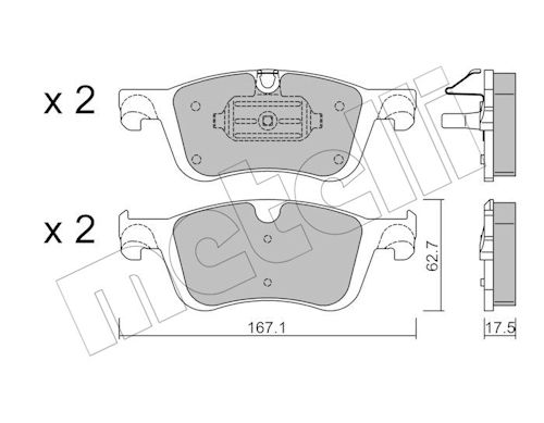 METELLI Bremseklodser 2213651 for MERCEDES-BENZ RENAULT TRUCKS NISSAN