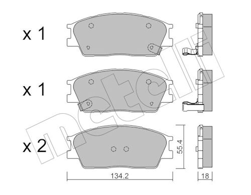METELLI Bremseklodser 2213740