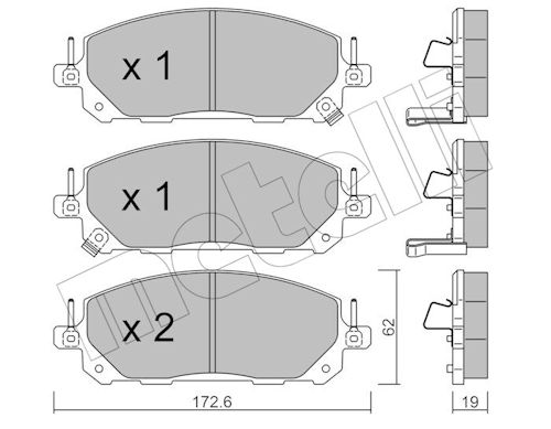 METELLI Bremseklodser 2213980 for MITSUBISHI NISSAN RENAULT