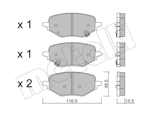 METELLI Bremseklodser 2213940 for MG