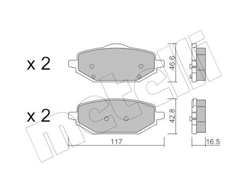 METELLI Bremseklodser 2213950 for MG