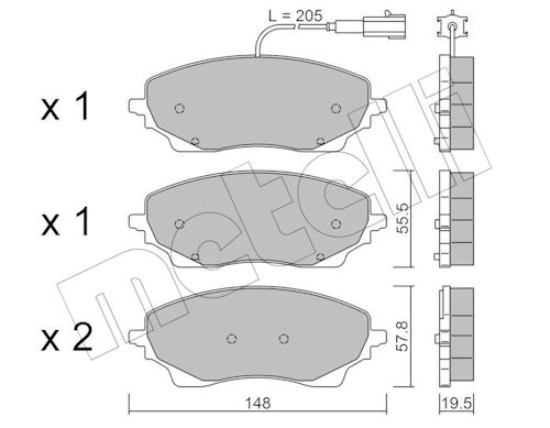 METELLI Bremseklodser 2213790