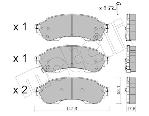 METELLI Bremseklodser 2213750