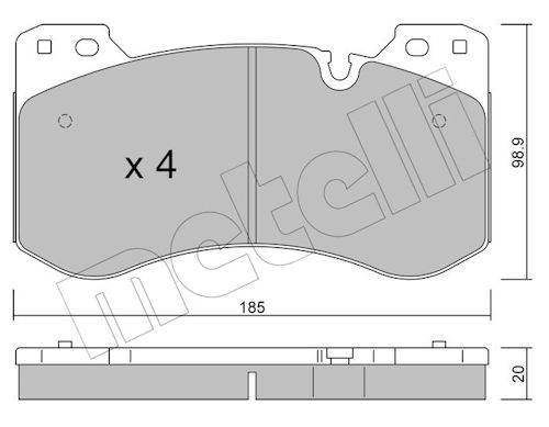 METELLI Bremseklodser 2214200 for BMW