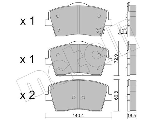 METELLI Bremseklodser 2211861 for VOLVO LYNK & CO
