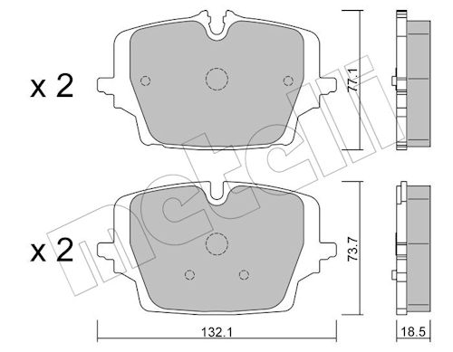 METELLI Bremseklodser 2214070 for BMW