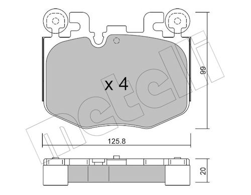 METELLI Bremseklodser 2214230 for BMW