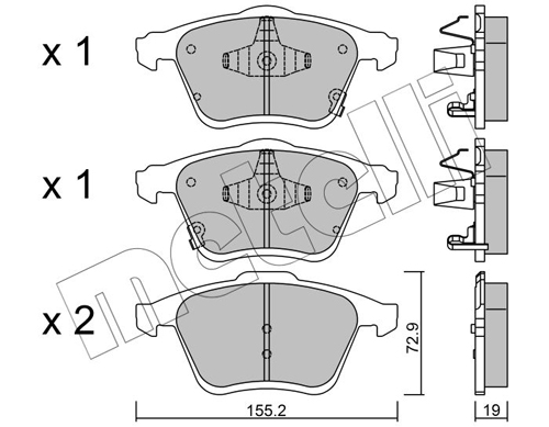 METELLI Bremseklodser 2208050