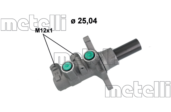 METELLI Hovedbremsecylinder 051272 for PEUGEOT