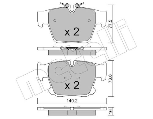METELLI Bremseklodser 2213870 for BMW
