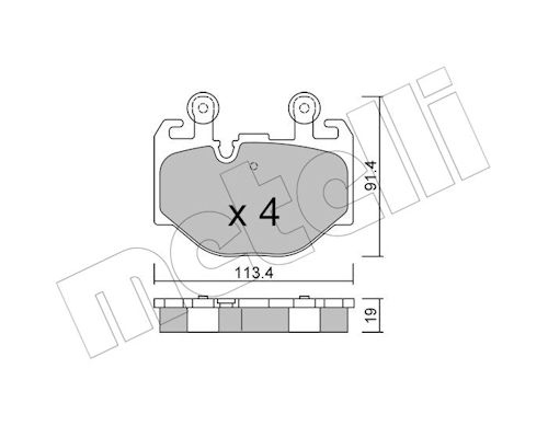 METELLI Bremseklodser 2214110 for BMW