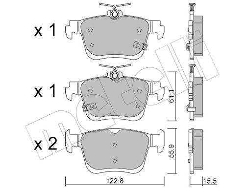 METELLI Bremseklodser 2214420 for MG