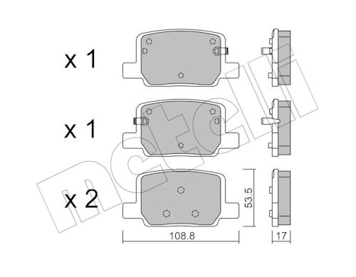METELLI Bremseklodser 2214390 for VOLVO