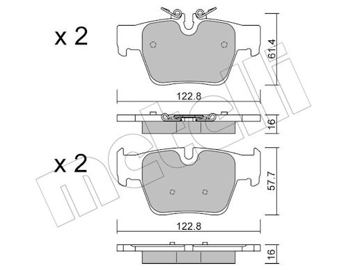 METELLI Bremseklodser 2214240 for BMW