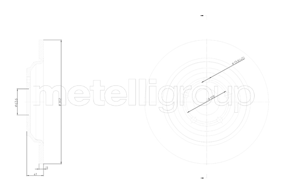 METELLI Bremseskive 231879c fuld 302mm 11mm for FORD