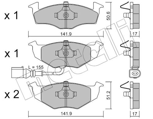 METELLI Bremseklodser 2202063