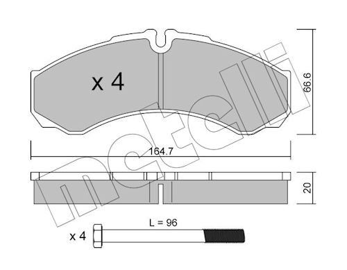 METELLI Bremseklodser 2202120