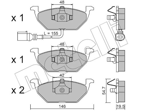 METELLI Bremseklodser 2202112