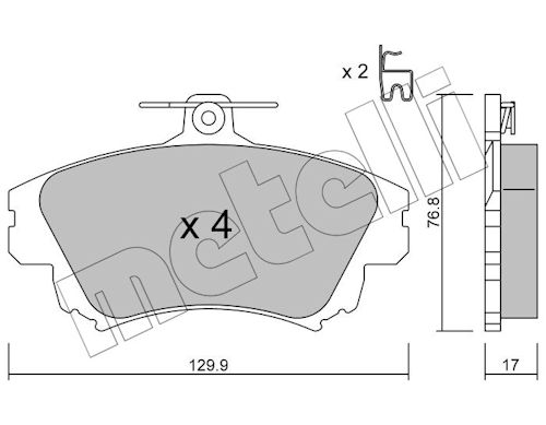 METELLI Bremseklodser 2202860