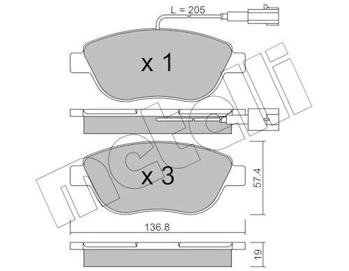 METELLI Bremseklodser 2203220