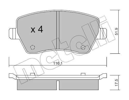 METELLI Bremseklodser 2204850
