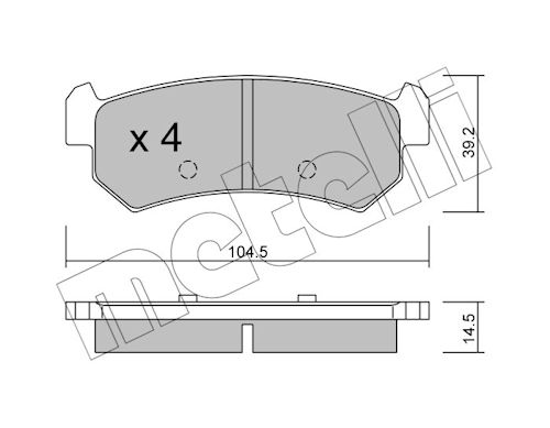 METELLI Bremseklodser 2205110