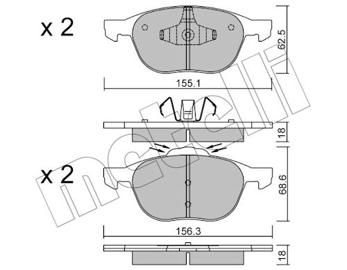 METELLI Bremseklodser 2205341