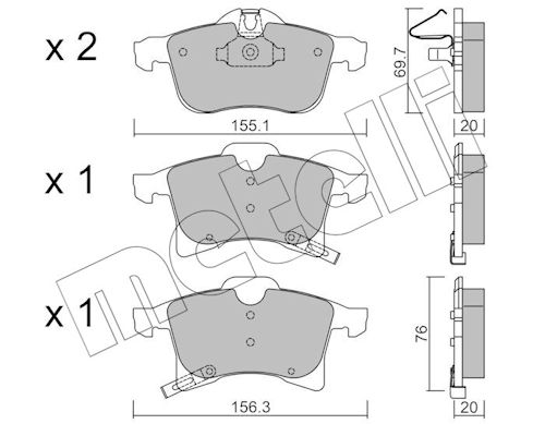 METELLI Bremseklodser 2205390