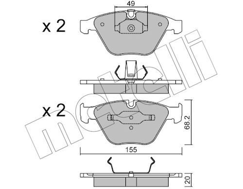 METELLI Bremseklodser 2205580