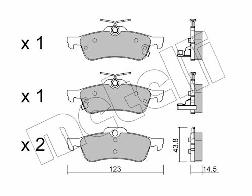 METELLI Bremseklodser 2205561