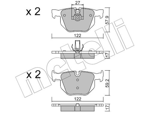 METELLI Bremseklodser 2206440