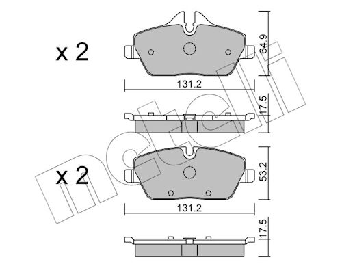 METELLI Bremseklodser 2206640
