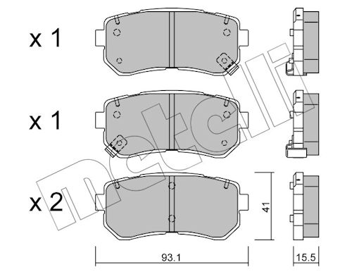 METELLI Bremseklodser 2207250