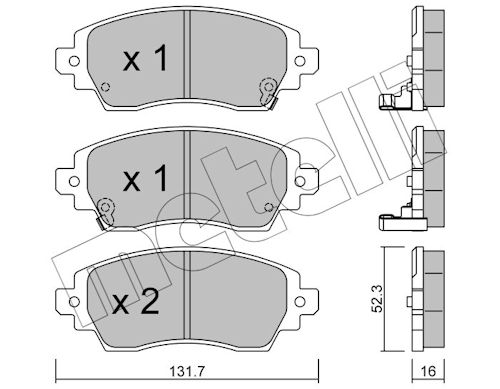 METELLI Bremseklodser 2207500